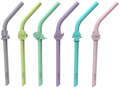 Set de paie din silicon Melii - Animale, 6 buc