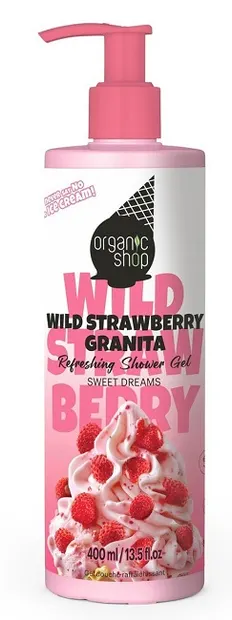 Organic Shop Gel de duș răcoritor Wild Strawberry Granita, 400 ml