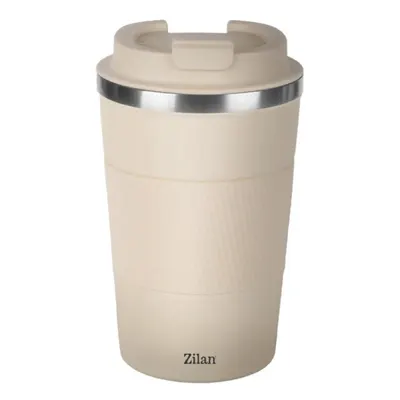 Termos Cafea, Capacitate 380 ml, Interior din Inox, Crem