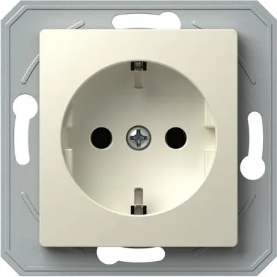 Ekonomik Priza SCHUKO 1P 16A ST IP20 Crem, TEM Modul TEM-VE10IWXO-U