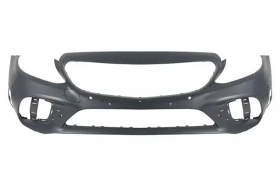 Bara fata cu locas carlig remorcare, AMG STYLING, cu locas senzor parcare, numarul de locas senzor parcare: 4, cu gaura pentru camera, grunduit potrivit MERCEDES C-KLASA W205 12.18-02.21