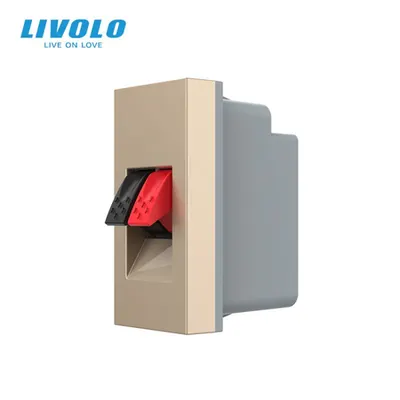Modul priza cabluri audio, 1M Auriu