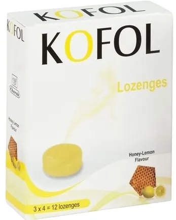 Kofol cu aromă de miere și lămâie, 12 bomboane, Charak Pharma