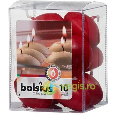 Lumanari Plutitoare Rosu Burgund 10buc.