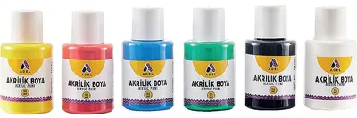 Vopsea acrilică Adel - Culori clasice, 25 ml, 6 culori