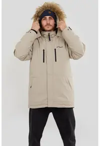 Parka impermeabila cu garnitura din blana sintetica Spirit - Gri deschis