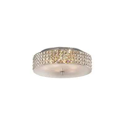 Plafoniera cu elemente de cristal patrate 6x40W