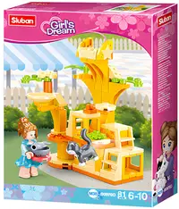 Constructor Sluban Girl's Dream - Zonă pentru antrenamentul pisicilor, 81 piese