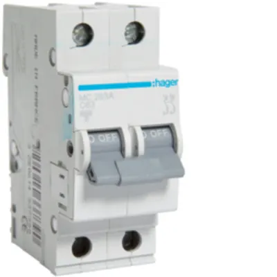 Disjunctor 2P, 63A, 6kA, C, 2M