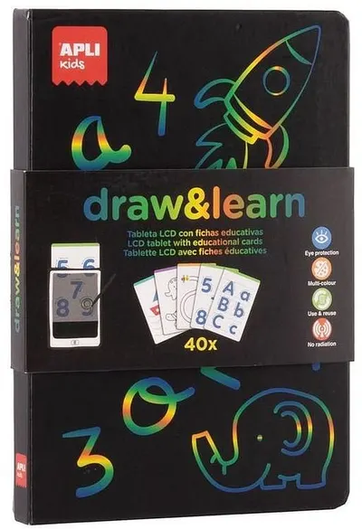 Tabletă de desen Apli Kids - cu 40 de șabloane
