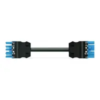 pre-assembled interconnecting cable; B2ca; Socket/plug; 5-pole; Cod. I; H05Z1Z1-F 5G 1.5 mm²; 4m; 1,50 mm²; blue