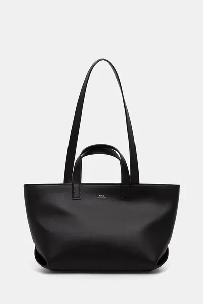A.P.C. geantă shopper pentru femei din piele le drummer small