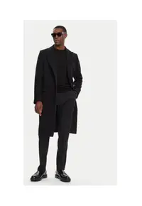 Palton barbati - negru - lana -