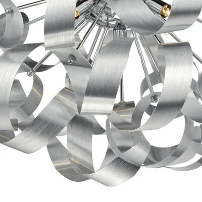 Lampa tavan Rawley 5 Light Flush Brushed Aluminium 60cm