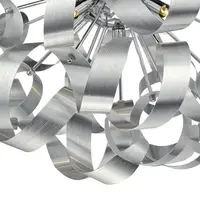 Lampa tavan Rawley 5 Light Flush Brushed Aluminium 60cm