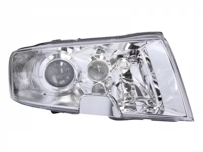 Far dreapta (D2S H3, electric, cu motoras, fundal cromat) SKODA SUPERB 2001-2008