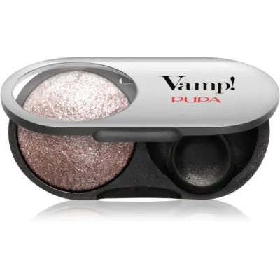 PUPA Milano Vamp! Radiant Baked Eyeshadow fard de culoare vibranta si lunga durata culoare 404 Cold Taupe - WET & DRY 1 g