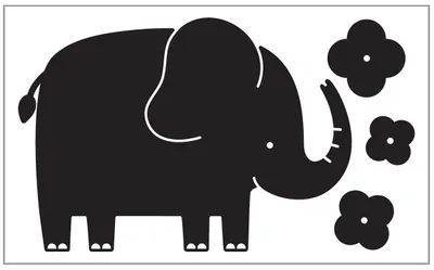 Tabla neagra de perete APLI - Elefant