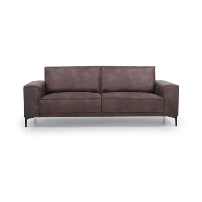Canapea maro cu tapițerie din imitație de piele 224 cm Copenhagen – Scandic