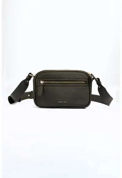 Geanta crossbody din piele ecologica - Verde feriga