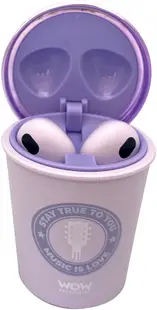 Căști pentru copii WOW Generation - Coffee Cup, wireless, mov
