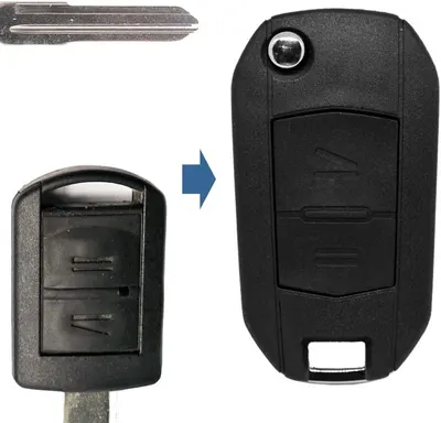 Carcasa Cheie Transformatoare 2 Butoane Flip HU46 Compatibila cu Opel – Corsa C, Meriva A, Tigra B, Combo
