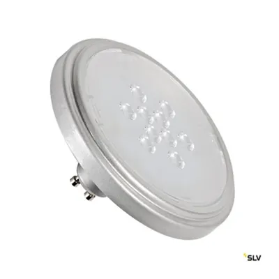 QPAR111 Retrofit LED lampa,GU10,2700K,25°,argintiu