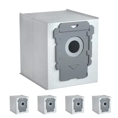 Set 5 Saci de Aspirator NewEvo Compatibili cu iRobot E, I, J si i3+, i4+, i5+, i6+, i7+, i8+, j7+, s9+, Calitate Premium, Material Durabil, Alb Gri
