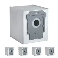Set 5 Saci de Aspirator NewEvo Compatibili cu iRobot E, I, J si i3+, i4+, i5+, i6+, i7+, i8+, j7+, s9+, Calitate Premium, Material Durabil, Alb Gri