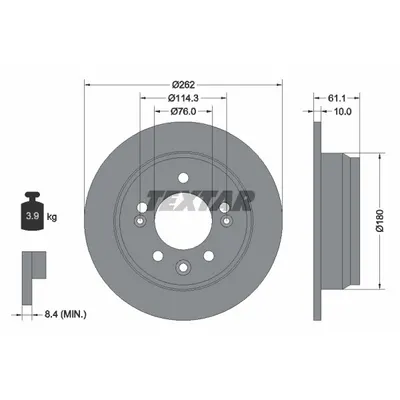 Disc frana TEXTAR 92161703