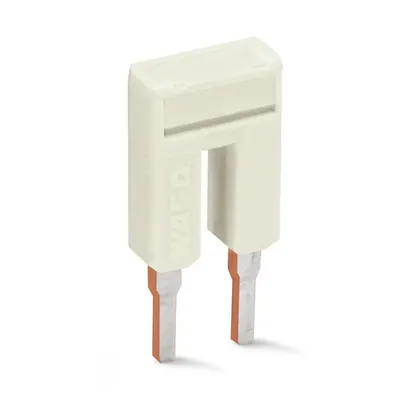 Push-in type jumper bar; insulated; 2-way; Nominal current 25 A; light gray