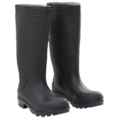 vidaXL Cizme de ploaie, negru, PVC, mărime 38