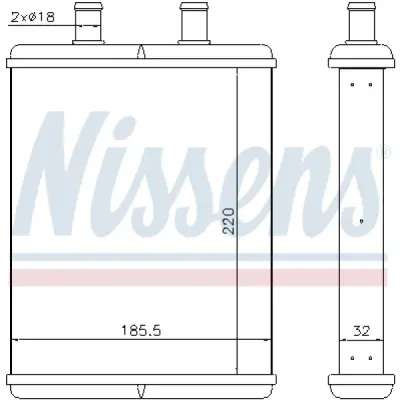 Schimbator caldura, incalzire habitaclu NISSENS 71817