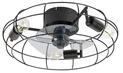 Plafon cu ventilator Rabalux - Cadmus 71043, IP20, E27, 3 x 25W, 230V