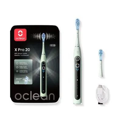 Periuță de dinți electrică Oclean - X Pro 20, 2 capete de periuță , verde