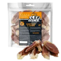 PET'S DESSERT Rabbit Ears & Chicken, XS-XL, Iepure și Pui, punguță recompense fără cereale câini, 500g