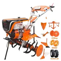 Motosapa Profesionala RURIS 732ACC Bonus roti cauciuc+rarita+plug+adaptor+dispozitiv scos cartofi+roti met 400 fara manicot+cultivator+set