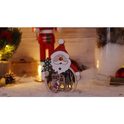 Decor de Craciun cu LED,MoS Craciun, cu baterii Timer 6+18h,3LED, 3000K, 2xAAA