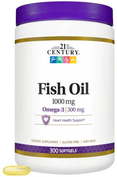 Fish Oil, 1000 mg, 300 capsule, 21st Century