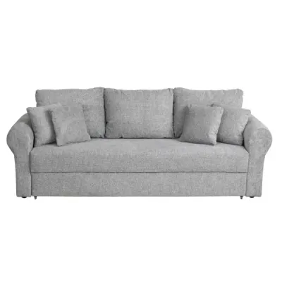 Canapea SARA II extensibila, 3 locuri, cu lada depozitare, gri, 235x90x75 cm
