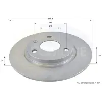 Disc frana COMLINE ADC1501