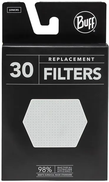 Filtre BUFF - pentru măști de față pentru copii, 30 buc, alb