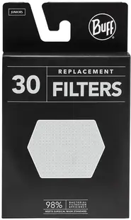 Filtre BUFF - pentru măști de față pentru copii, 30 buc, alb