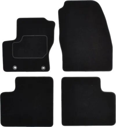 Covor podea MAMMOOTH Velours, 4 buc., fata spate, set, culoare neagra, potrivit FORD C-MAX 02.07-09.10, Van