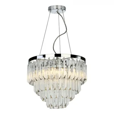 Lampa suspendata Fame 5 Light Pendant Polished Chrome Glass