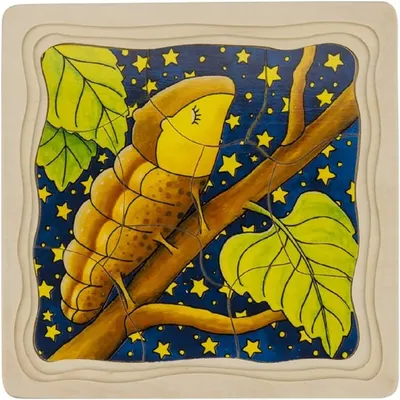 Puzzle în straturi – Omidă
