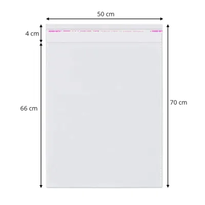 Pungi cu clapetă adezivă - lungimi între 45 și 100cm (set 100 buc) - 50x70cm