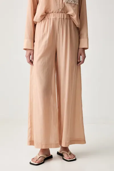 ViCOLO pantaloni palazzo pentru femei din bumbac