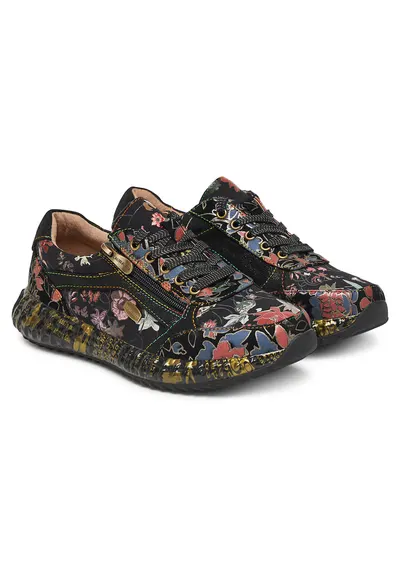 Tenisi dama - Dorian Burton 11 - piele naturala - multicolor