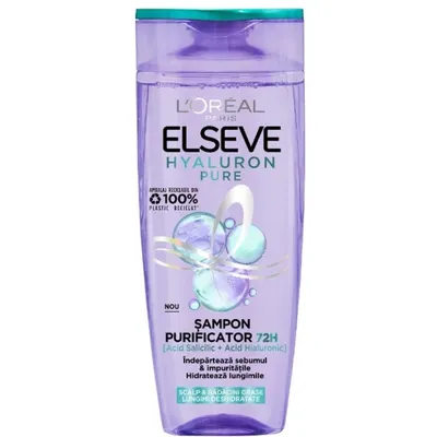 Sampon Purificator L'Oreal Paris Elseve Hyaluron Pure, 400 ml